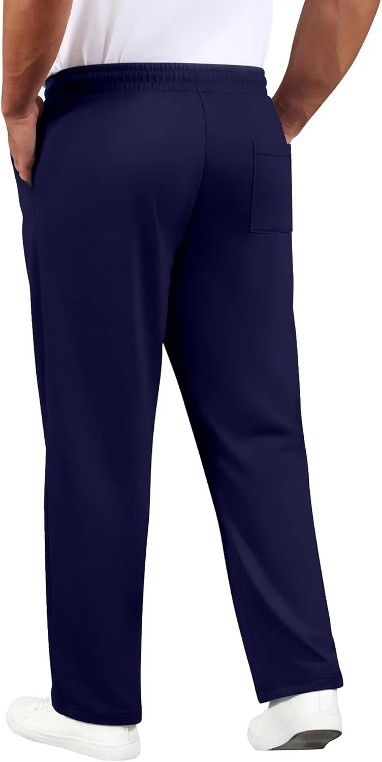3 Pack Men's Big and Tall Sweatpants Athletic Workout Lounge Pants Plus Size Drawstring Joggers with 3 Pockets