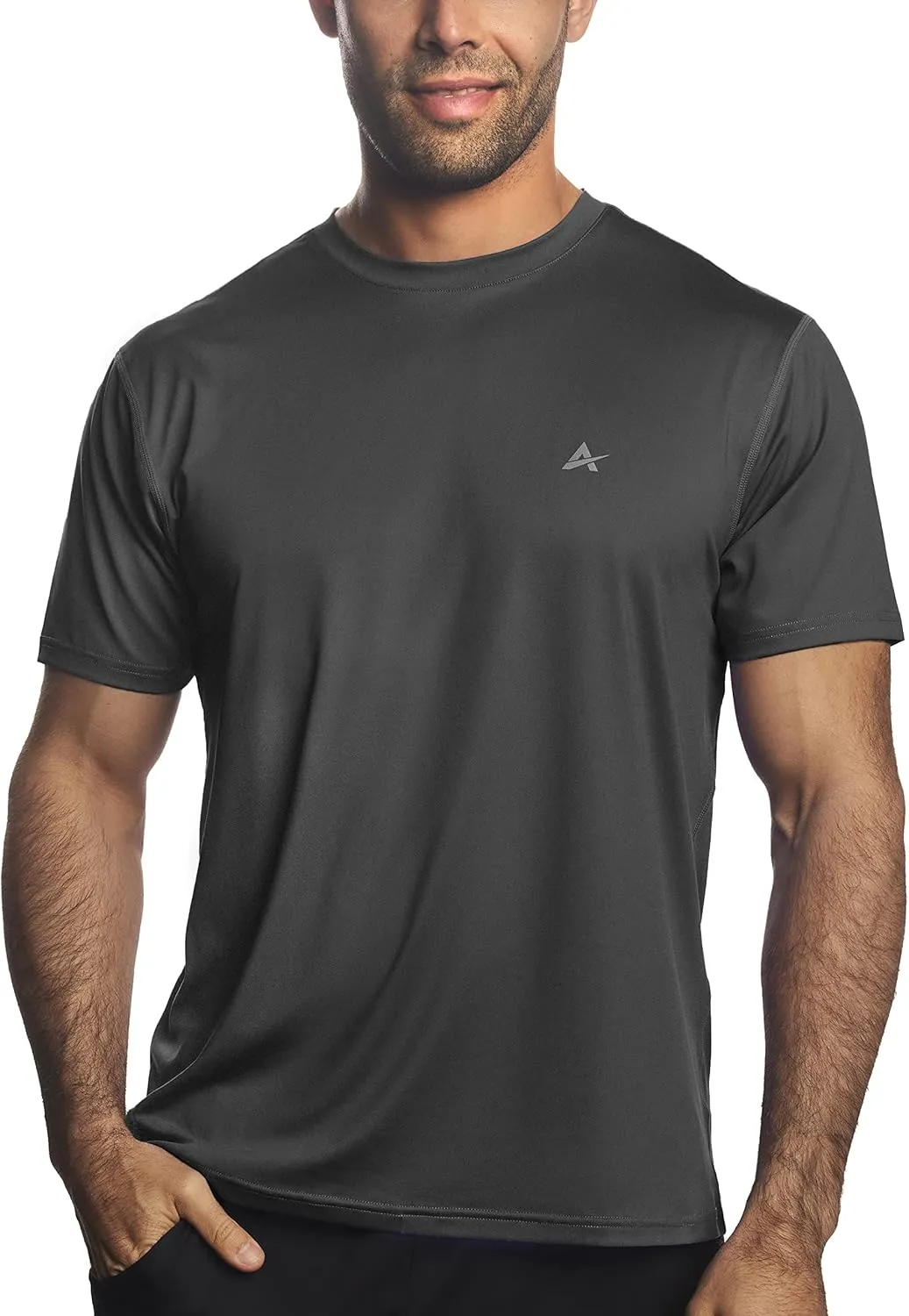 Arctic Cool Men??s Crew Neck Instant Cooling Moisture Wicking Performance UPF 50  Short Sleeve Workout Shirt