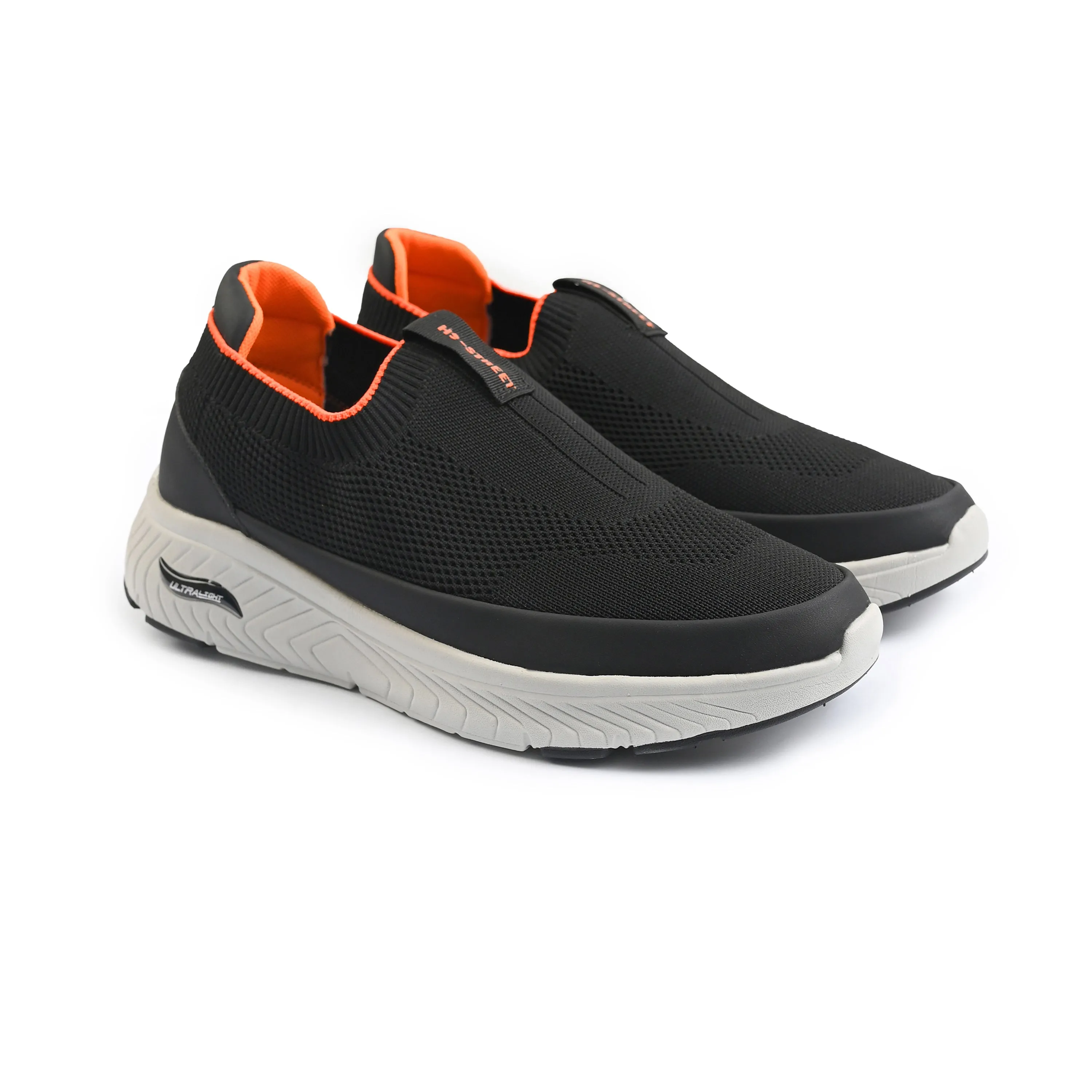 BLACK KNITED LIGHTWEIGHT SHOES