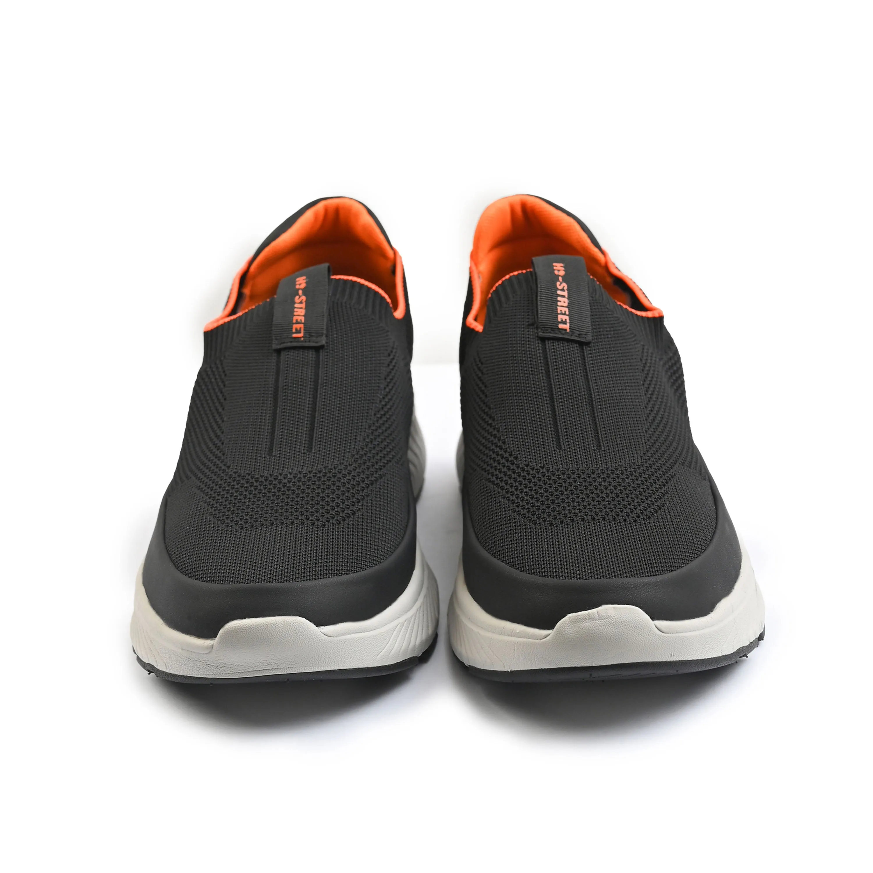 BLACK KNITED LIGHTWEIGHT SHOES