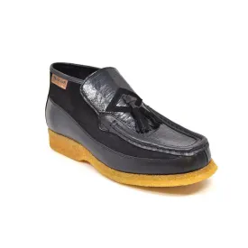 British Walkers Classic Men's Black Snake Leather Custom Slip On