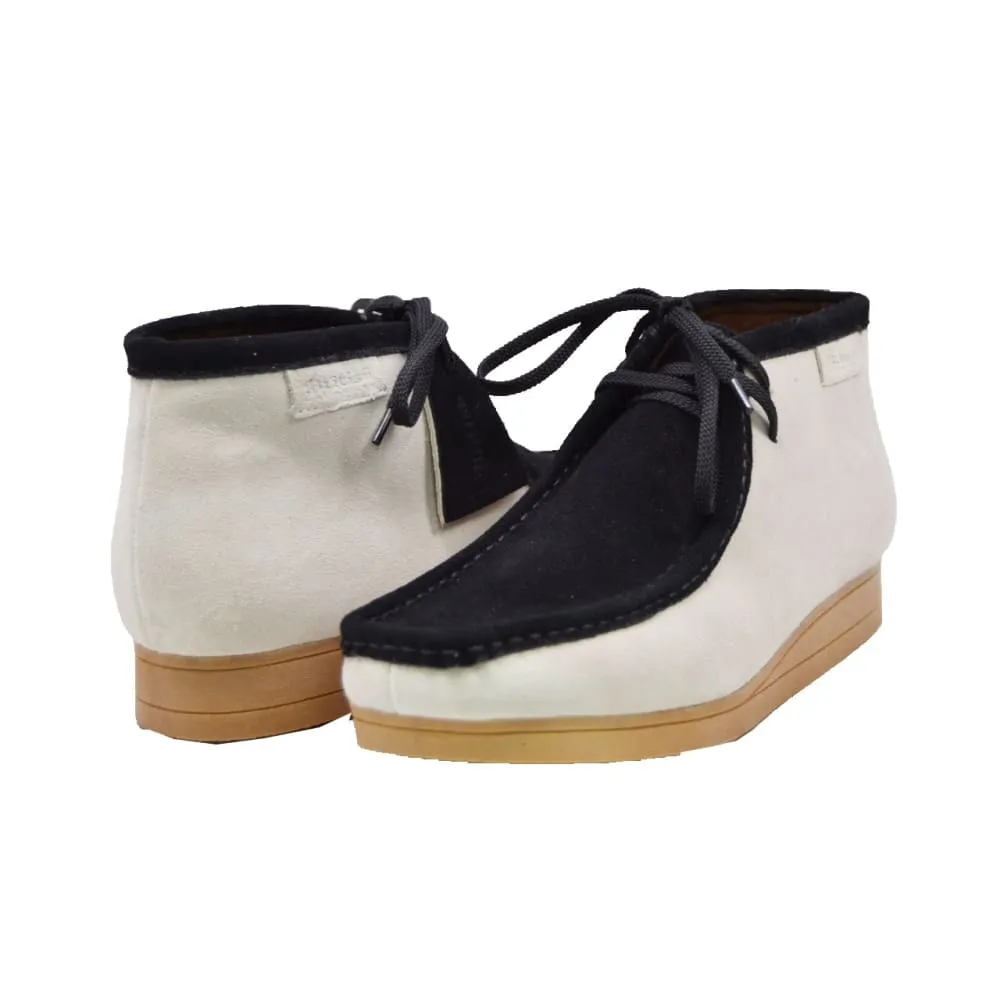 British Walkers New Castle Wallabee Boots Men's Two-Tone Suede Combo