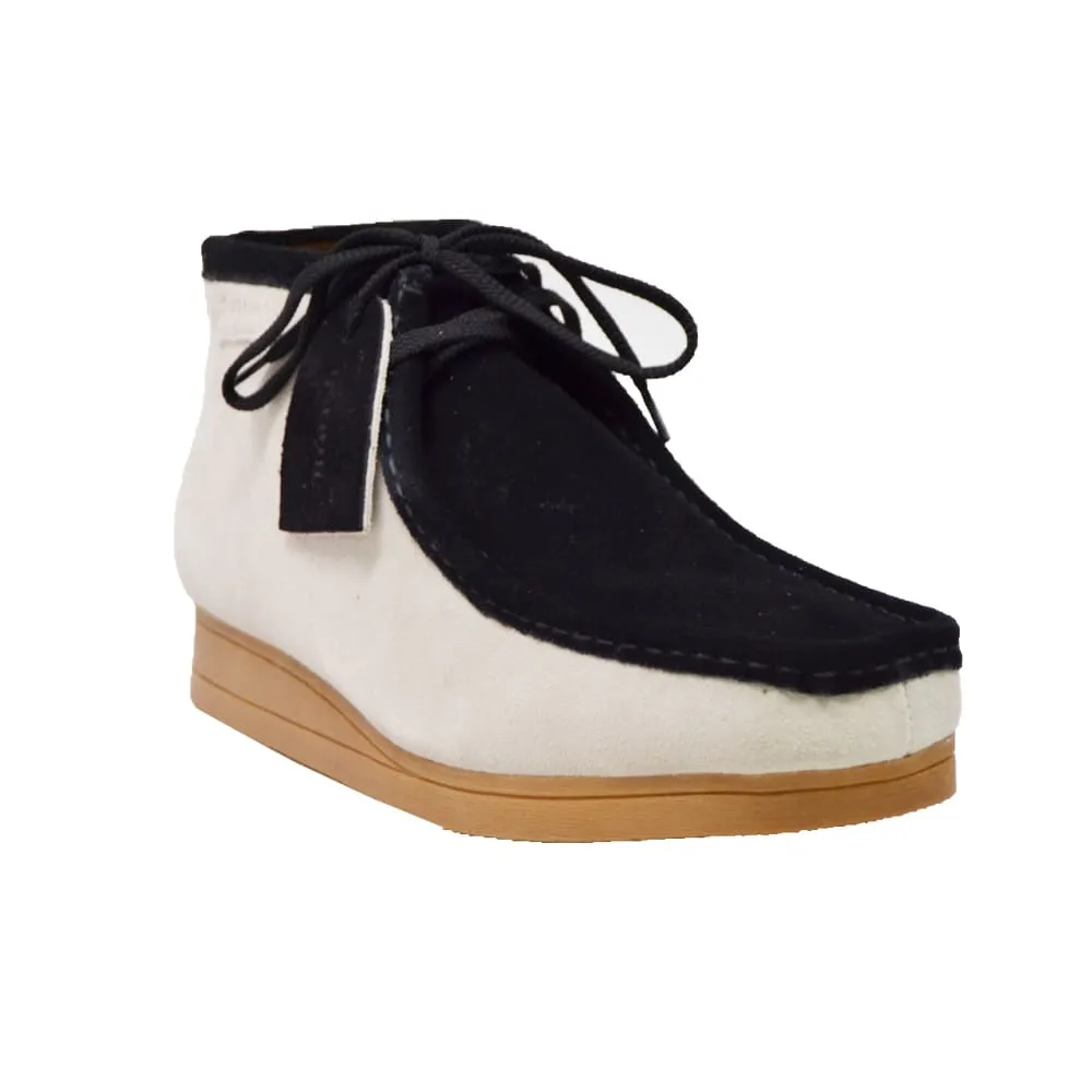 British Walkers New Castle Wallabee Boots Men's Two-Tone Suede Combo
