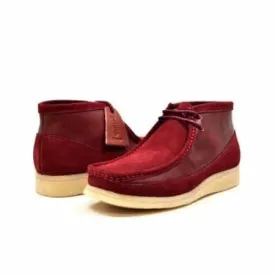 British Walkers Walker 100 Wallabee Boots Men's Burgundy Suede and Leather
