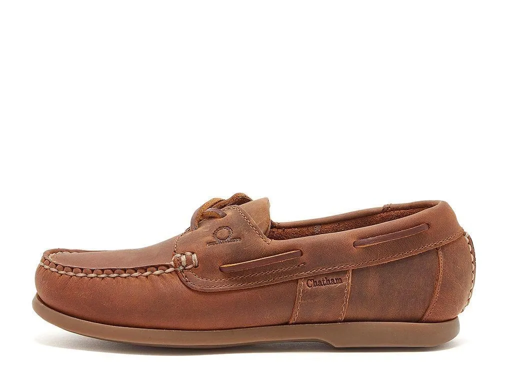 Chatham Women's Java Lady G2 Premium Leather Sustainable Deck Shoes in Walnut 3 to 9
