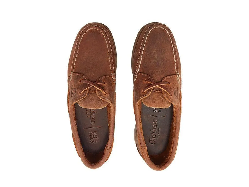 Chatham Women's Java Lady G2 Premium Leather Sustainable Deck Shoes in Walnut 3 to 9