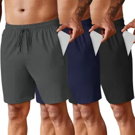 COOFANDY Men's 2 Pack Workout Gym Shorts 7 Inch / 5 Inch Athletic Shorts Lightweight Casual Jogger Short with Zipper Pockets