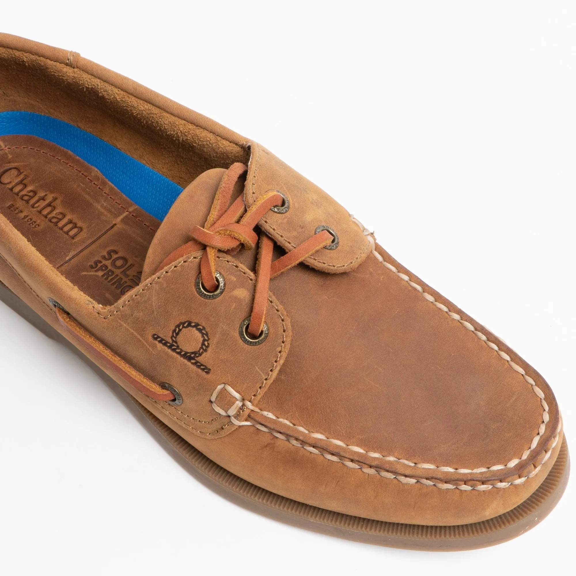 DECK G2 Mens Nubuck Leather Boat Shoes Walnut