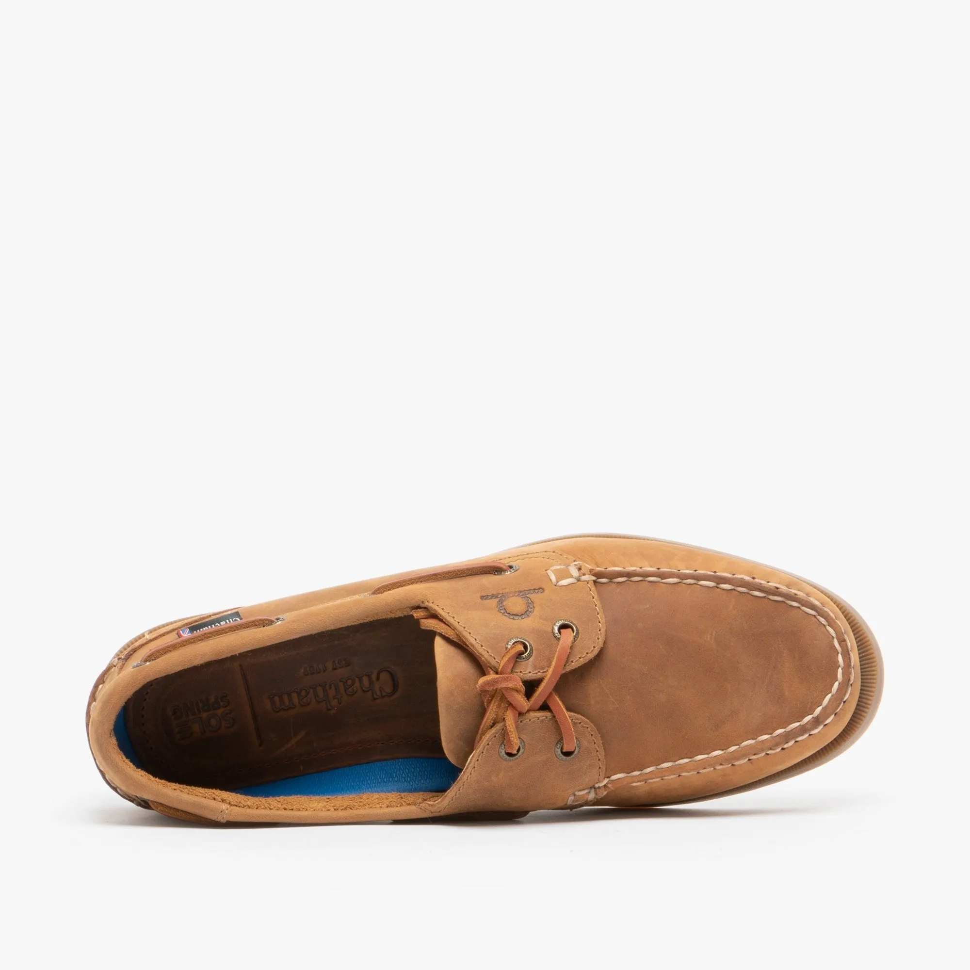 DECK G2 Mens Nubuck Leather Boat Shoes Walnut