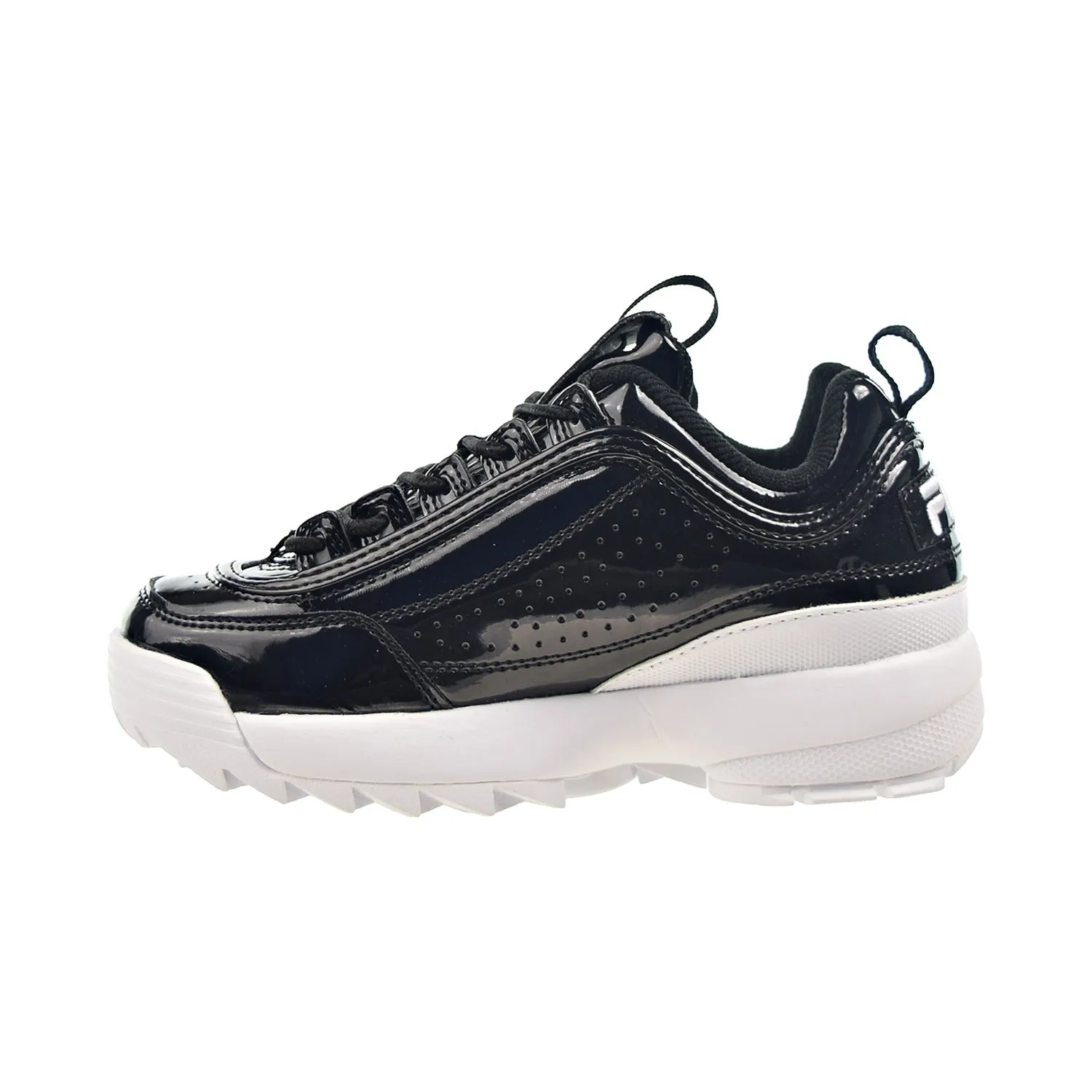 Fila Disruptor II Premium Patent Women's Shoes Black-White