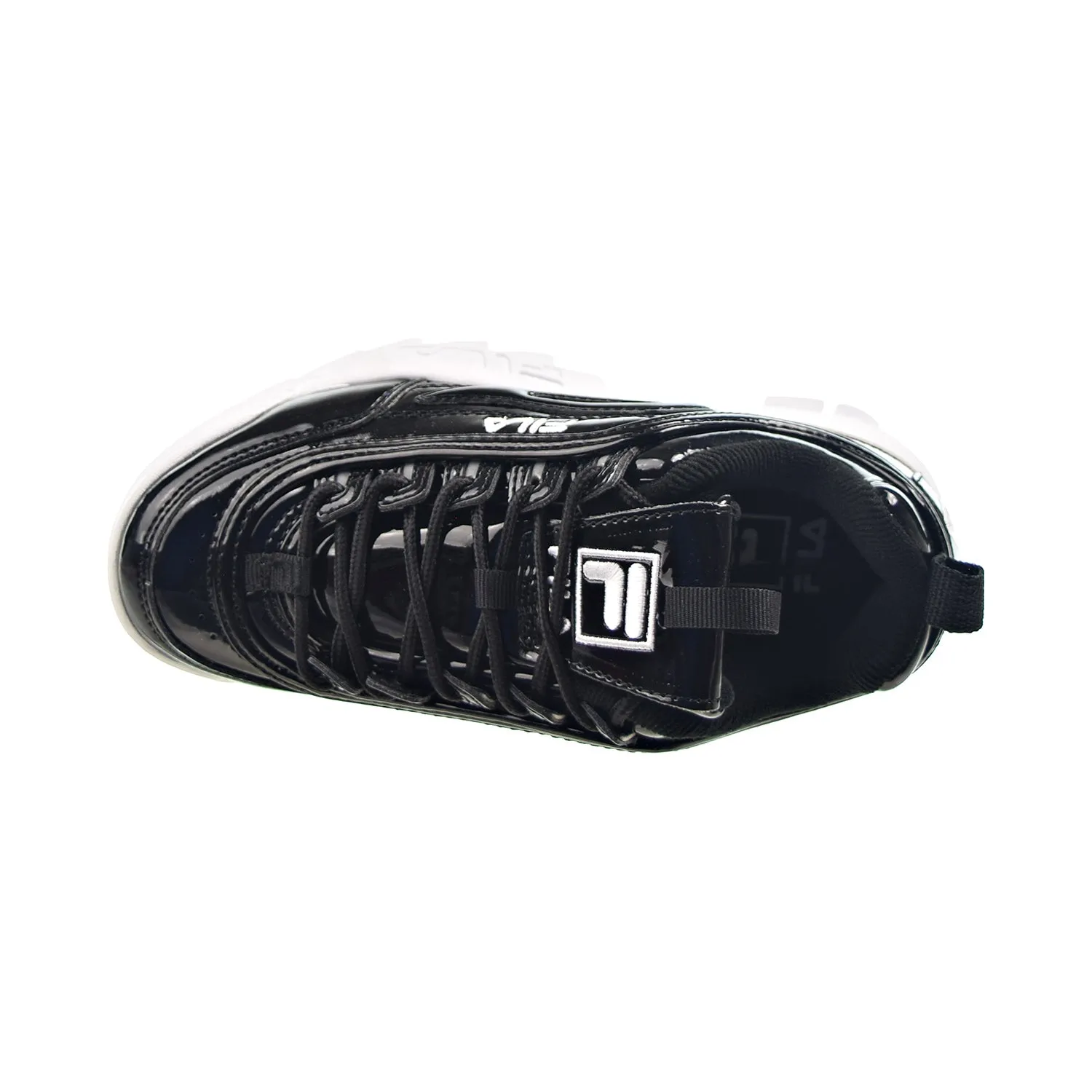 Fila Disruptor II Premium Patent Women's Shoes Black-White