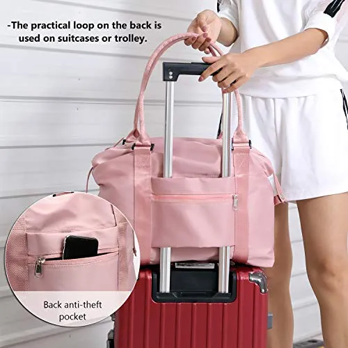 Forestfish Carry On Luggage Bag Sports Gym Bag Travel Duffel Bag, Grey