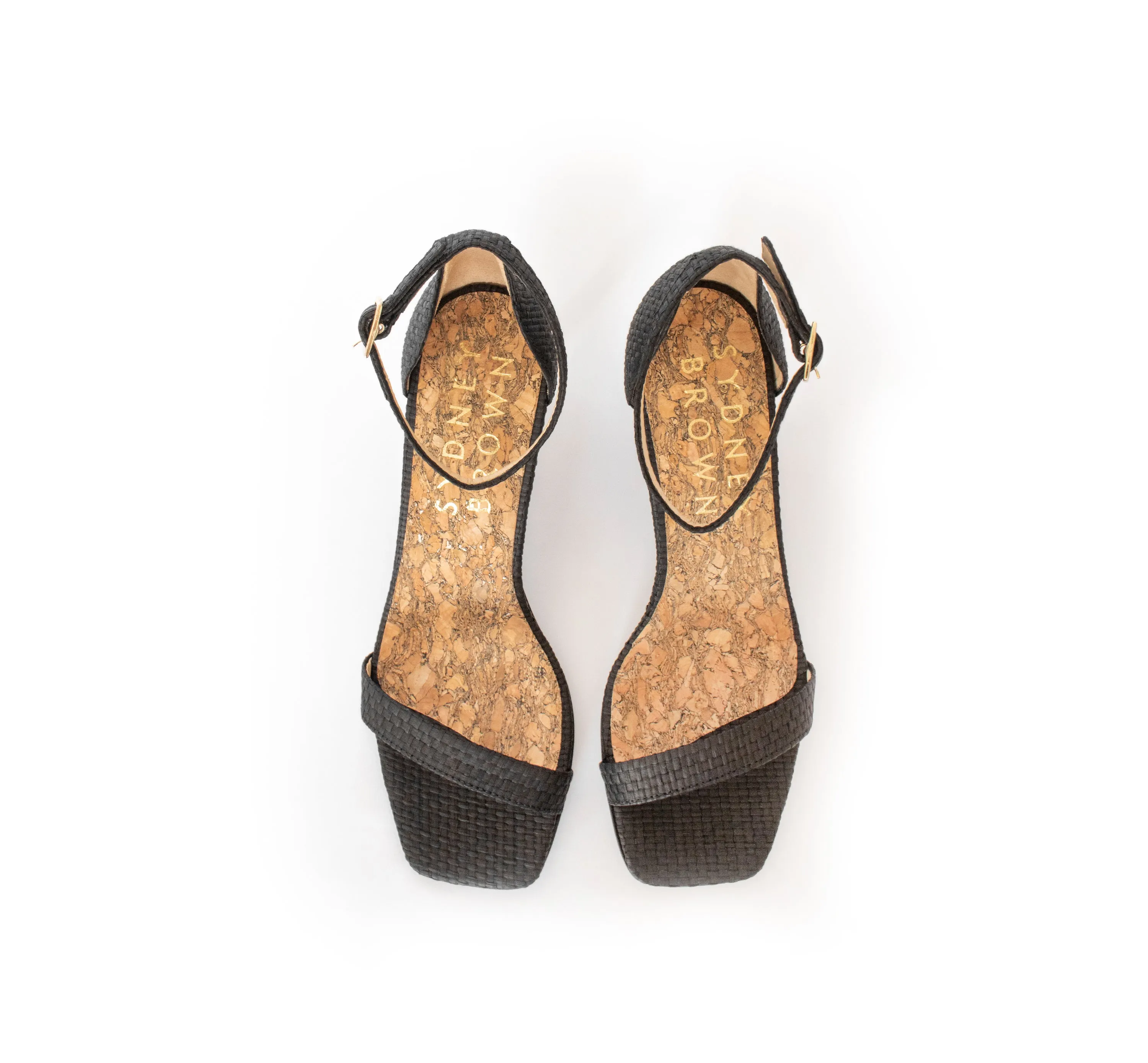 High Stiletto Black Raffia