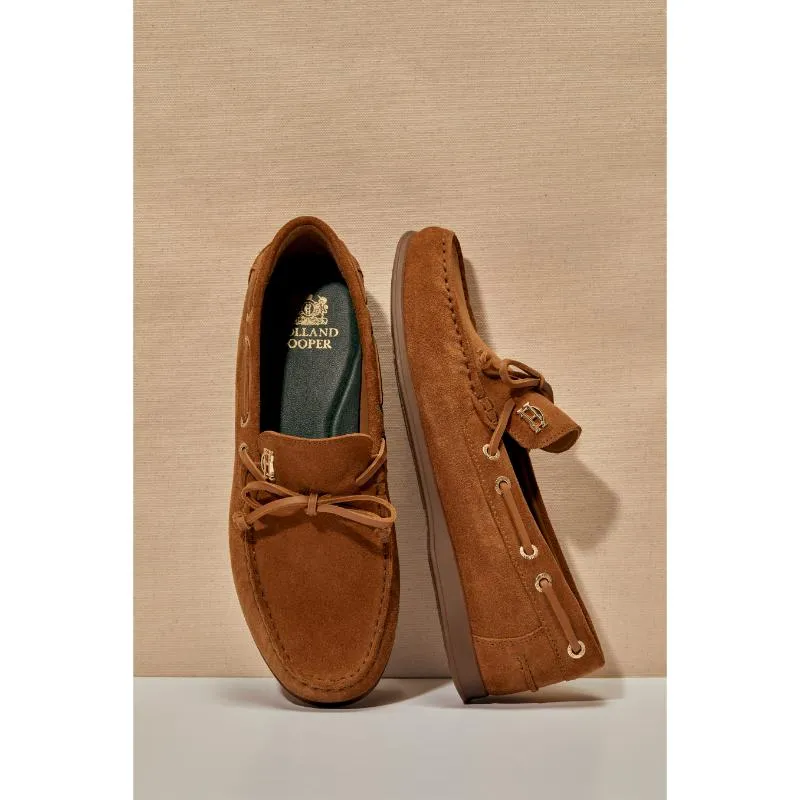 Holland Cooper Ladies Deck Shoe - Tan