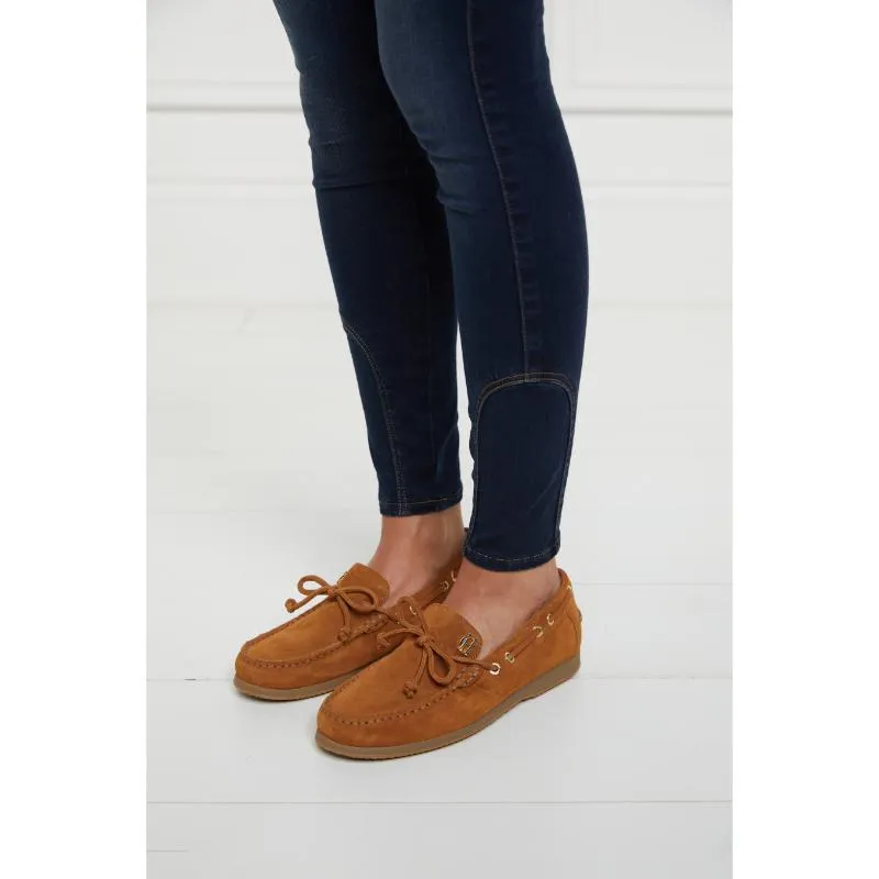 Holland Cooper Ladies Deck Shoe - Tan