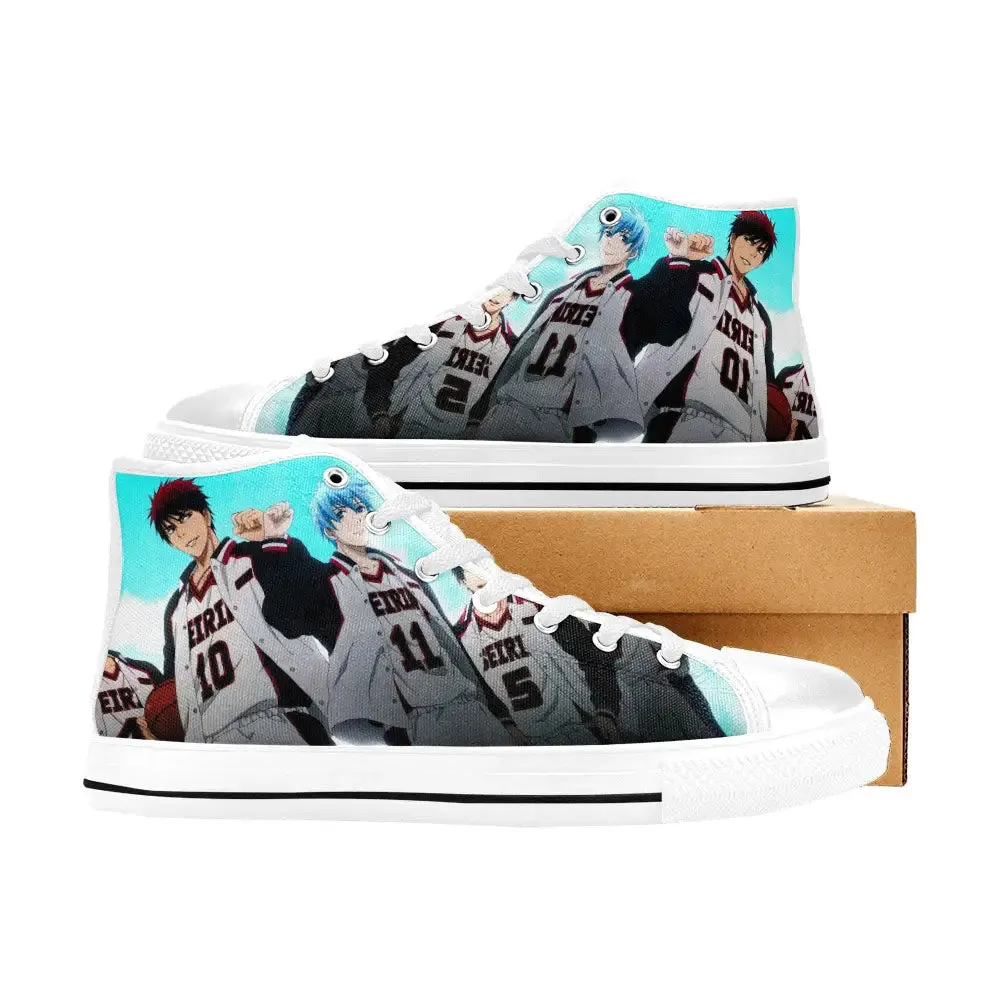 Kuroko Basketball Shoes High Tops Sneakers for Kids and Adults