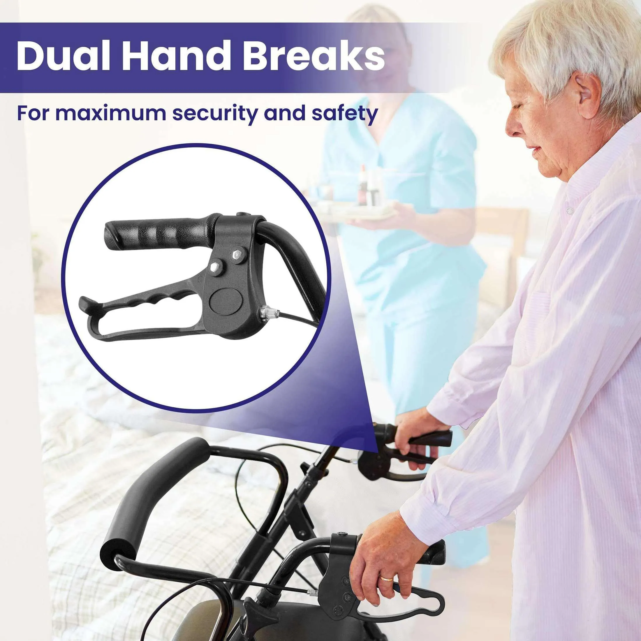 Medacure Steel Rollator Walker with Seat