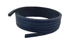 Navy leather shoelaces & Boot laces 3 mm square