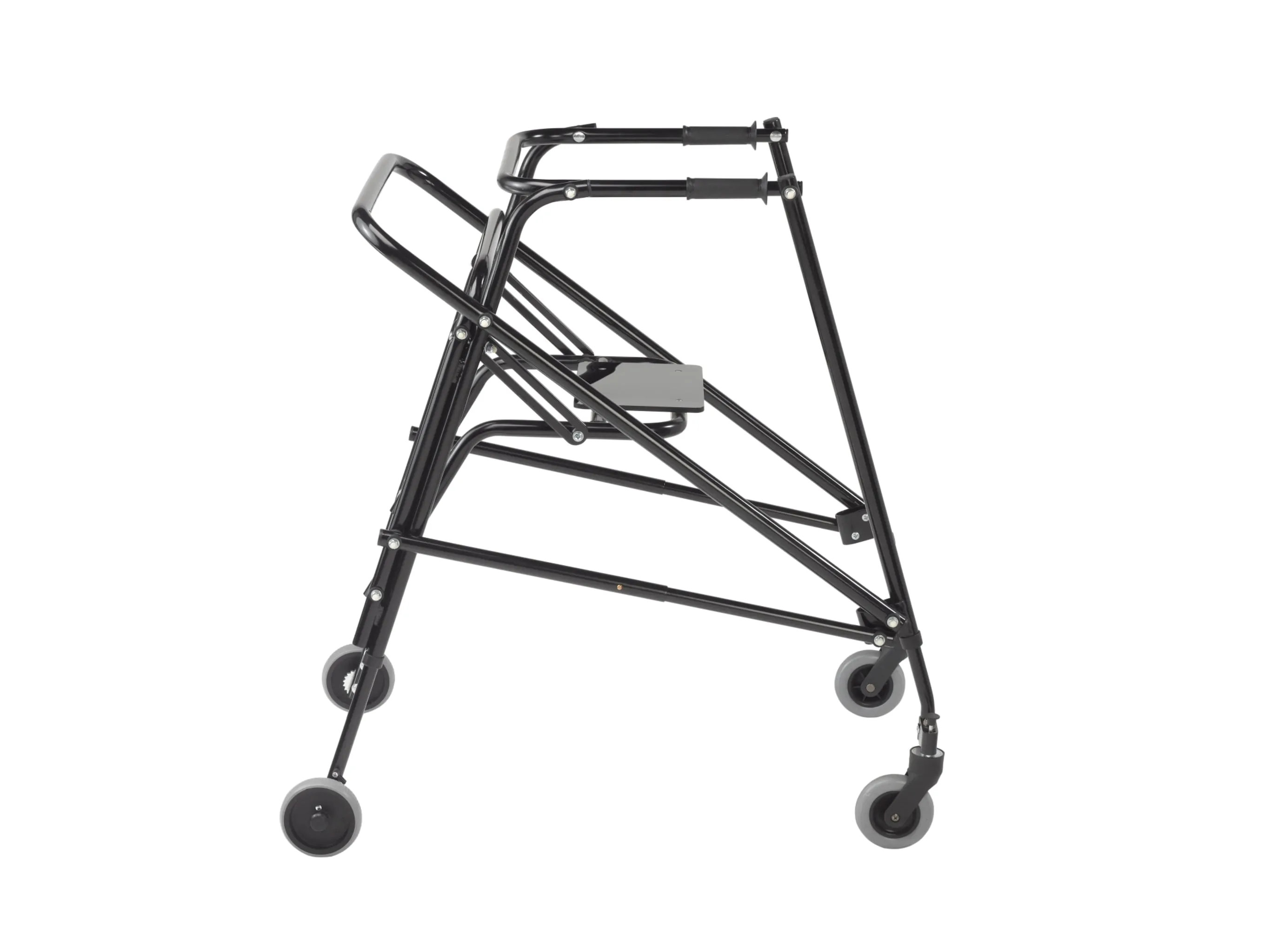 Nimbo 2G Lightweight Posterior Walker with Seat, Extra Large, Emperor Black