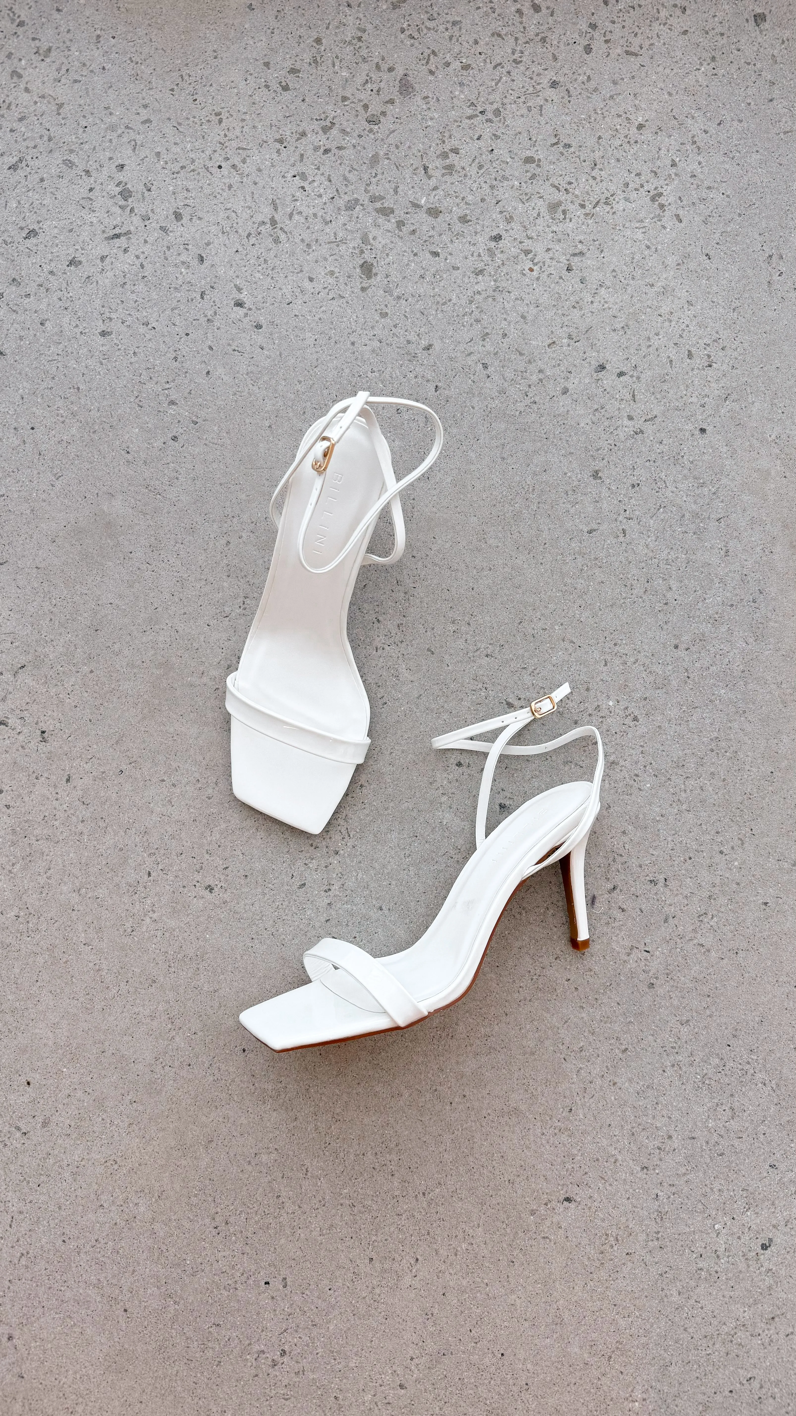 Octans Heel - White Patent