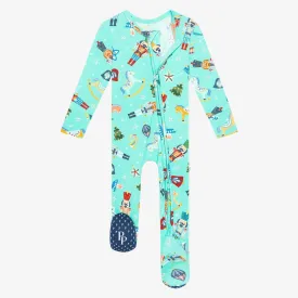 Posh Peanut Fritz Footie Zippered One Piece