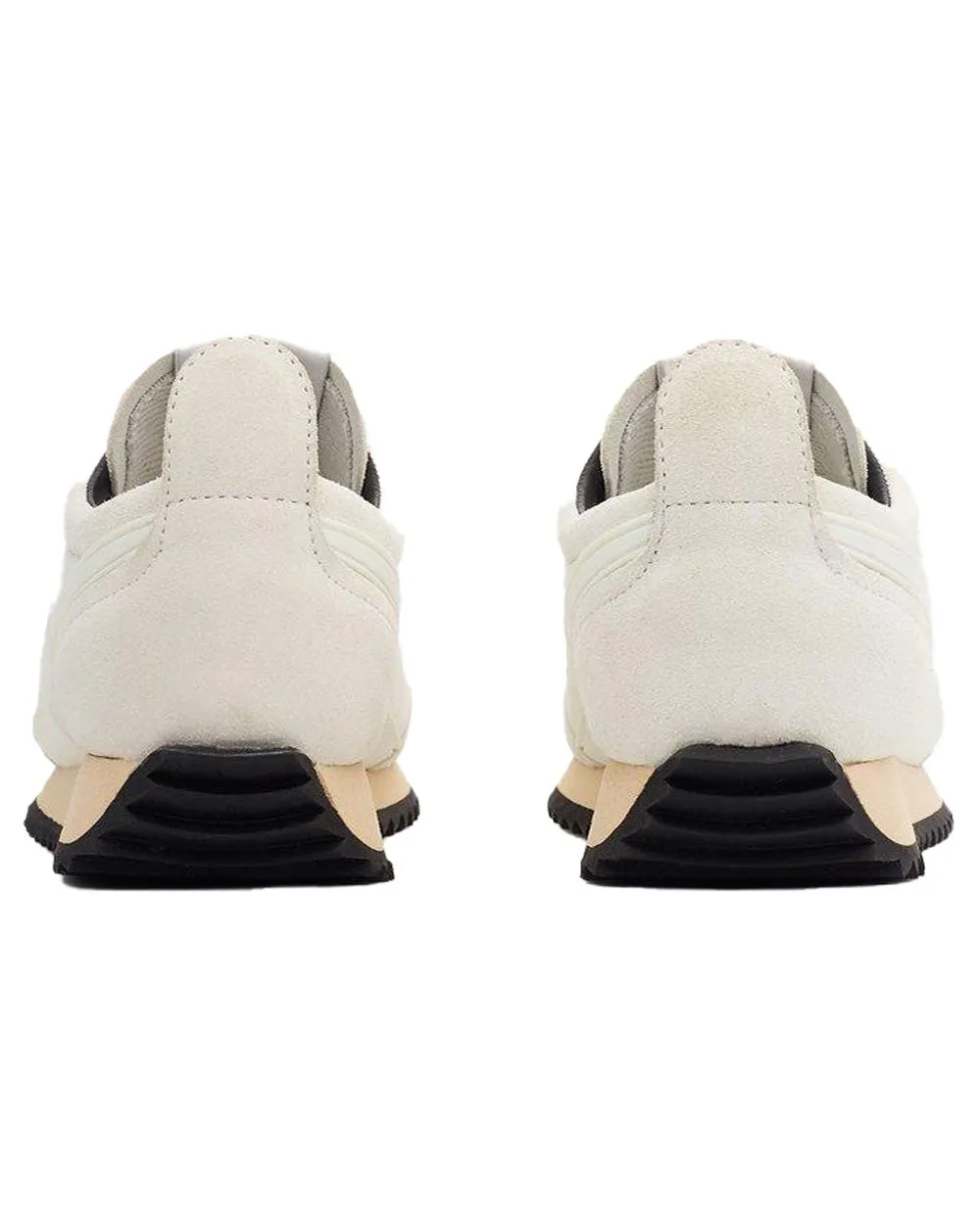 Retro Runner Sneaker in Antique White Suede