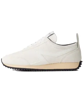 Retro Runner Sneaker in Antique White Suede