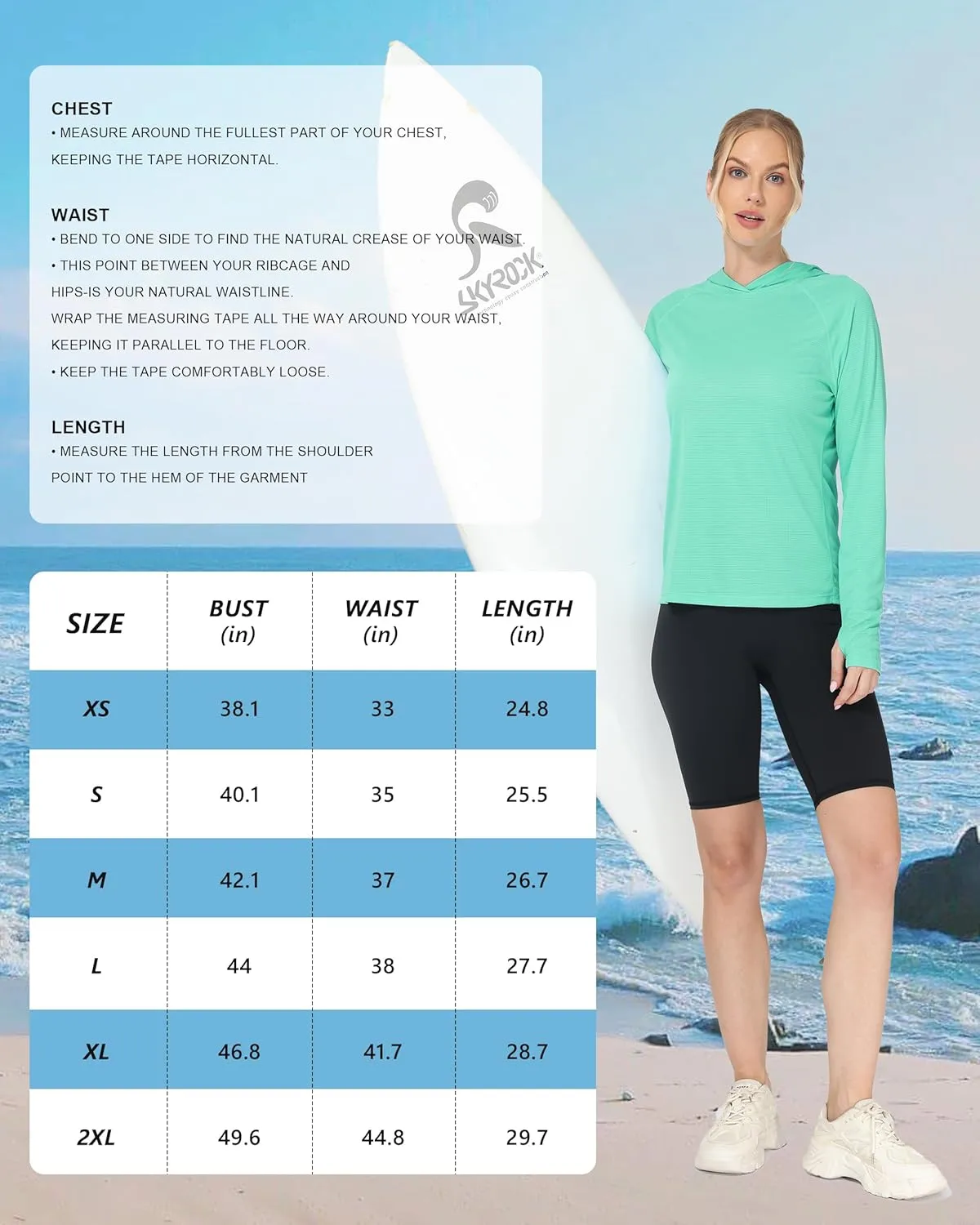 Roadbox Women's Sun Protection Hoodie UPF 50  Long Sleeve Hiking Fishing Hooded Shirt, UV Rash Guard for Women