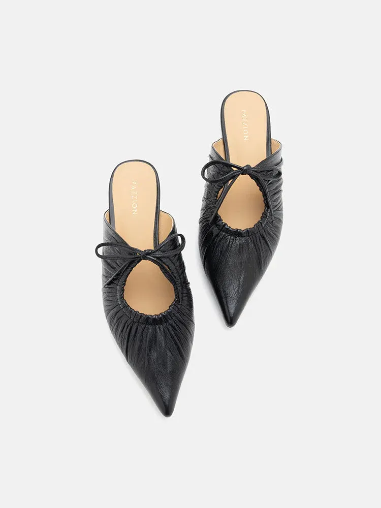 Sabrianna Tied Pointed Toe Mules