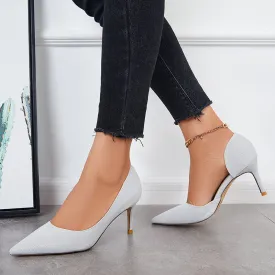 Sohiwoo Women Pointed Toe High Heel Pumps Solid Stilettos Dress Shoes