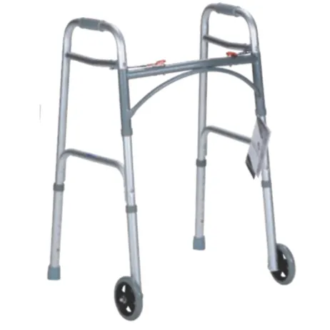 Two Button Folding Walkers with 5" Wheels