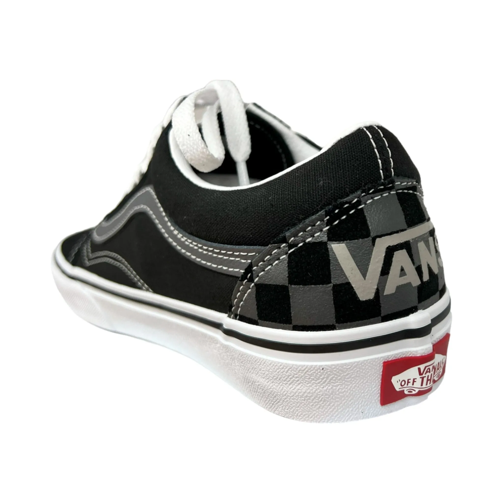 .Vans Old Skool LOGO CHECK  Black/White - (VN005UFCJI) - UFC - R1L6